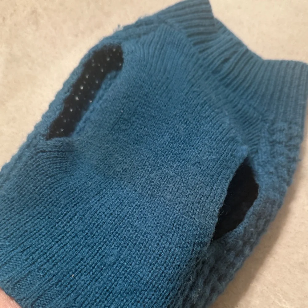 Teal blue knit dog pet Sweater Sz xs - Picture 4 of 5